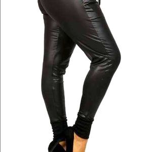 Black Faux Leather Joggers **Pre Mother’s Day Sale**